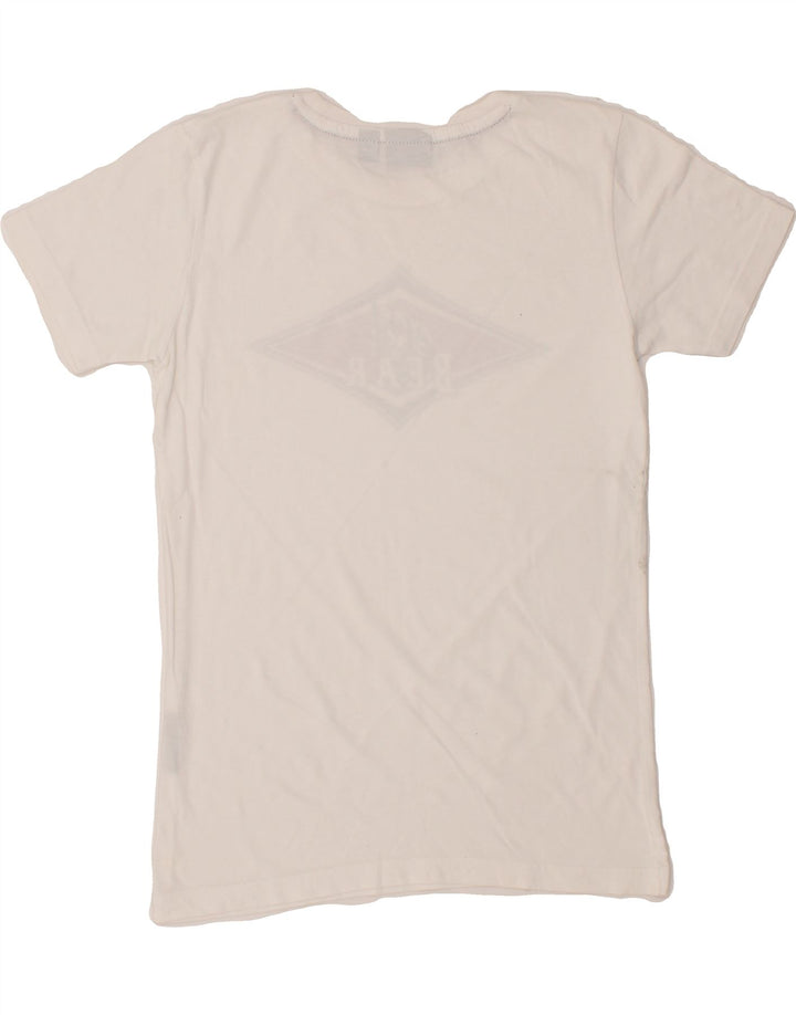 BEAR Boys Graphic T-Shirt Top 9-10 Years White Cotton Vintage Bear and Second-Hand Bear from Messina Hembry 