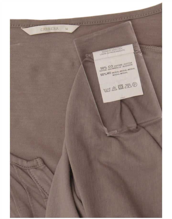 Carrera Womens Top Long Sleeve UK 12 Medium Grey Cotton