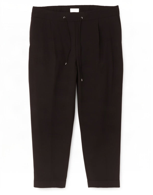 Marks & Spencer Womens High Waist Trousers UK 18 XL W40 L28 Black Polyester