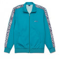 Asics Mens Graphic Tracksuit Top Jacket Large Blue Polyamide Sports