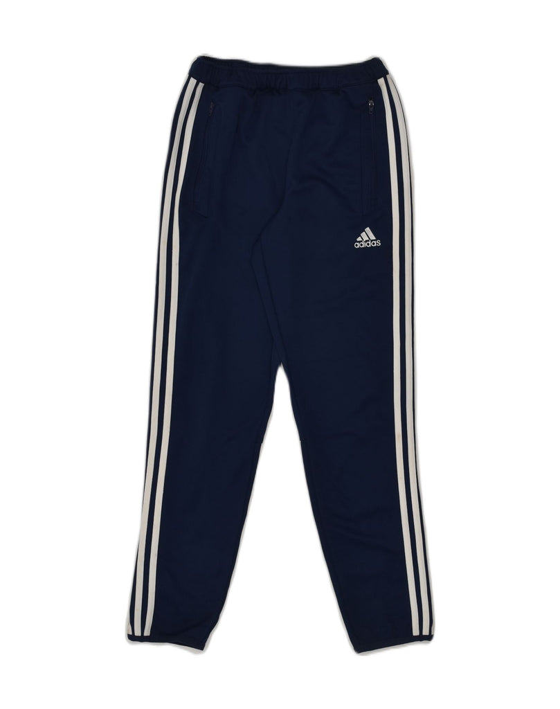 ADIDAS Boys Tracksuit Trousers 11-12 Years Large Navy Blue Polyester | Vintage Adidas | Thrift | Second-Hand Adidas | Used Clothing | Messina Hembry 