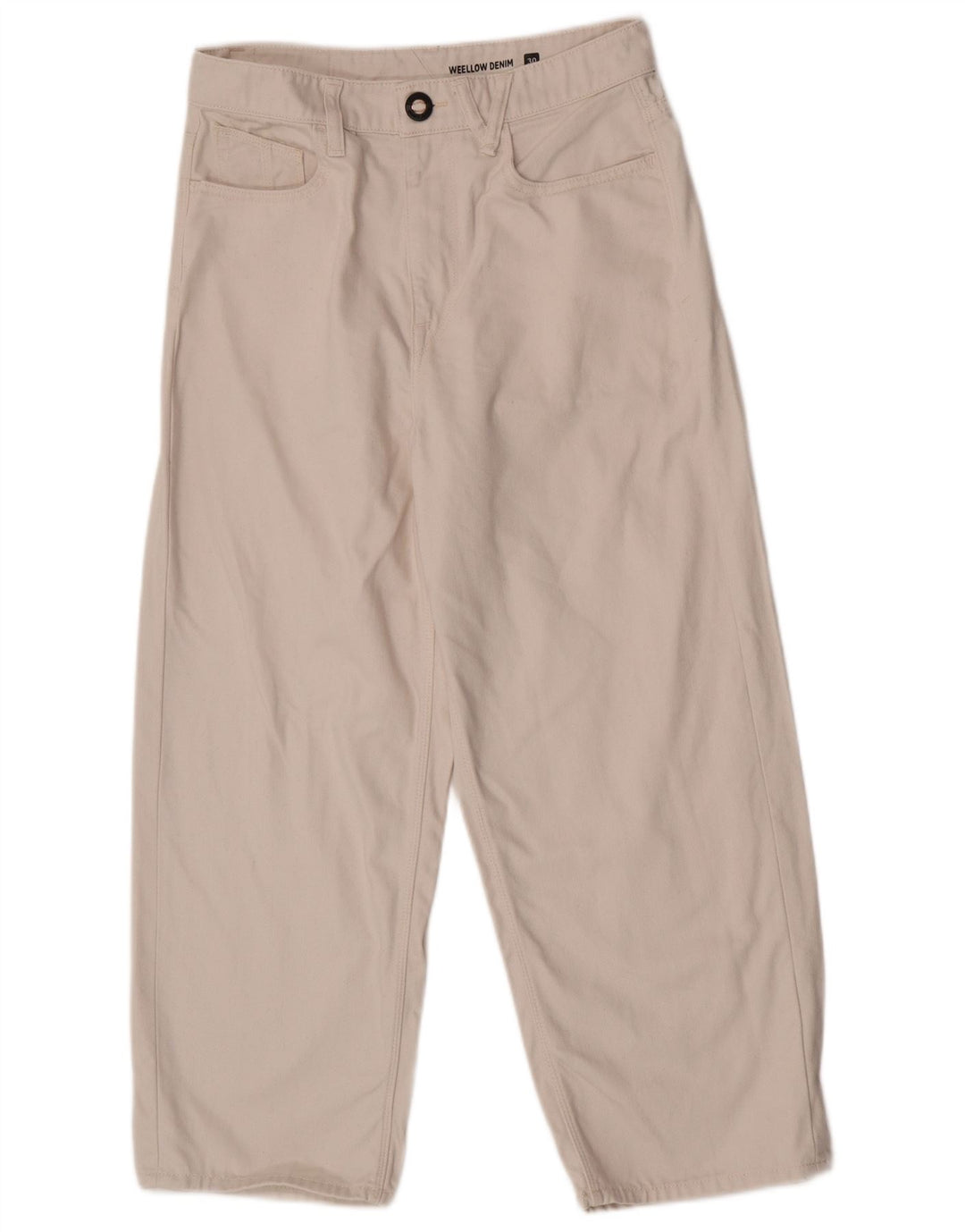 Volcom Mens Cropped Jeans W30 L25 White Cotton