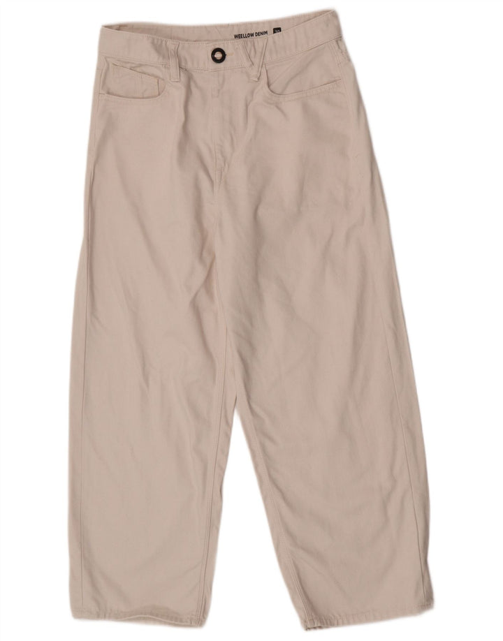 Volcom Mens Cropped Jeans W30 L25 White Cotton