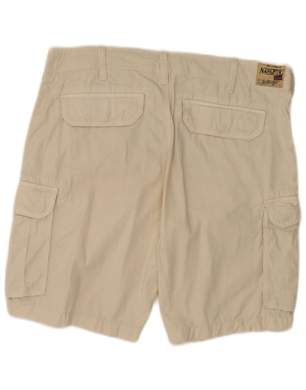 Napapijri Mens Cargo Shorts W33 Medium Beige Cotton