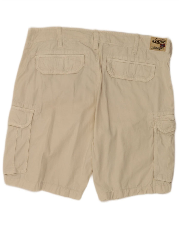 Napapijri Mens Cargo Shorts W33 Medium Beige Cotton