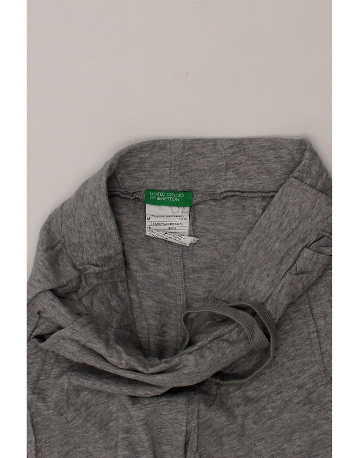 BENETTON Boys Graphic Sport Shorts 7-8 Years Medium Grey Cotton Vintage Benetton and Second-Hand Benetton from Messina Hembry 