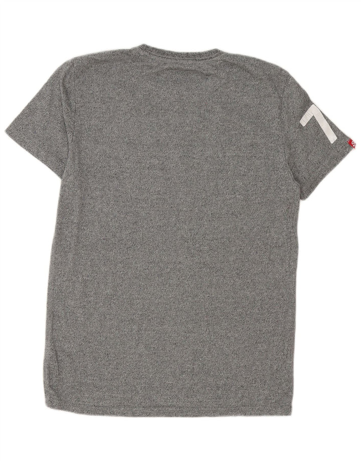 Superdry Mens Graphic T-Shirt Top Large Grey Cotton