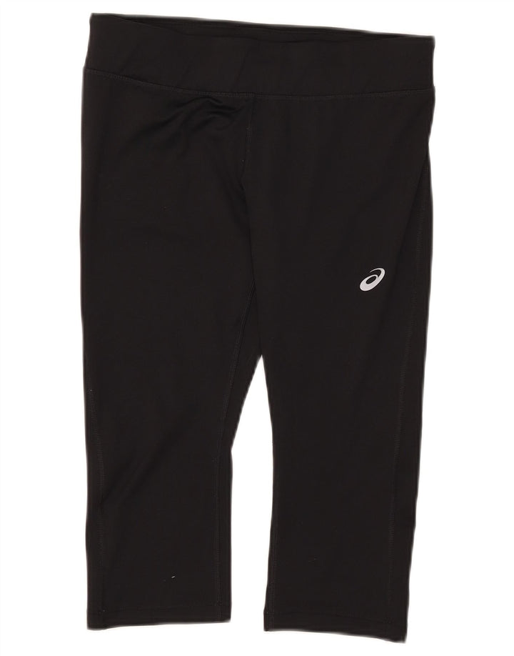Asics Womens Capri Leggings UK 12 Medium  Black Polyester