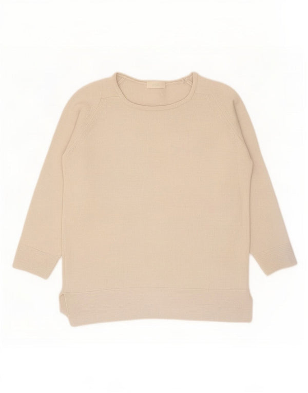 Marks & Spencer Womens 3/4 Sleeve Boat Neck Jumper Sweater UK 10 Small Grey