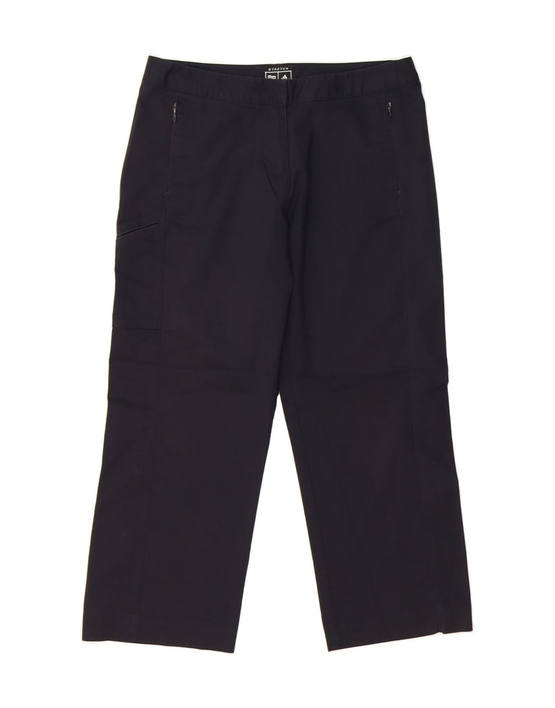 ADIDAS Womens Straight Cargo Cropped Trousers US 6 Medium W30 L24 Black Vintage Adidas and Second-Hand Adidas from Messina Hembry 