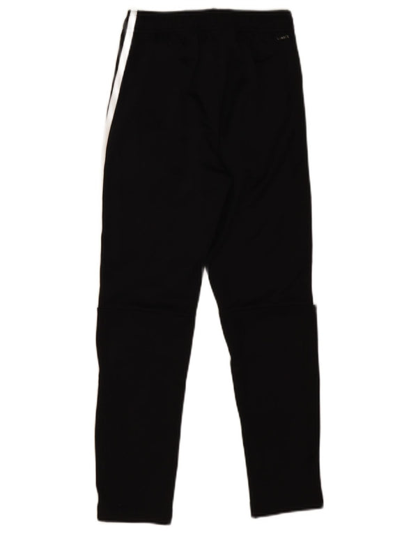 Adidas Boys Tracksuit Trousers 9-10 Years Small Black Polyester