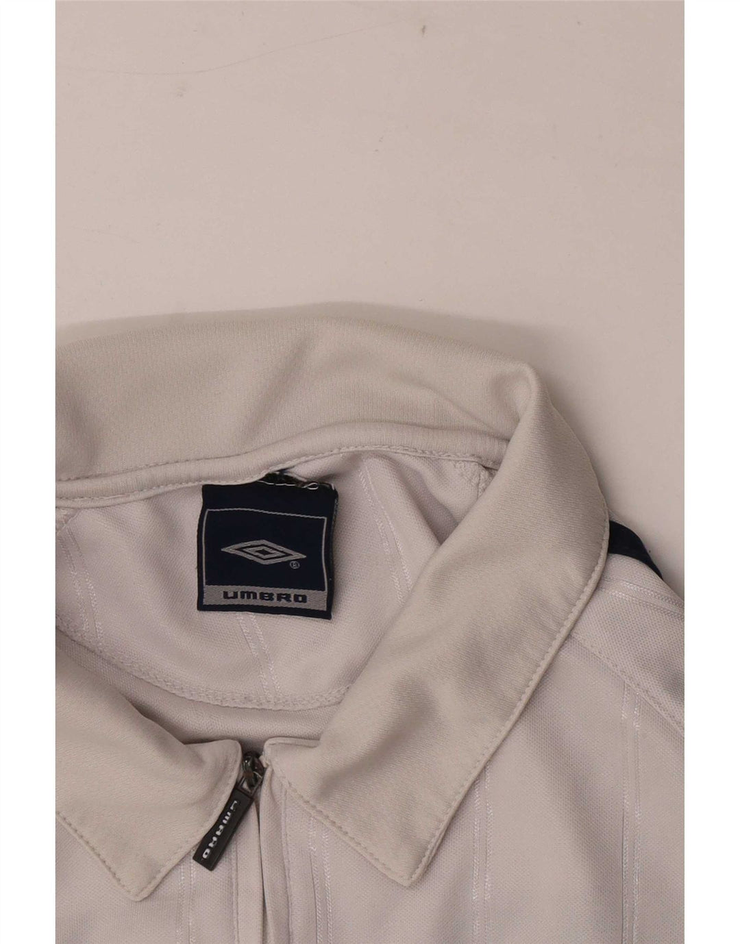 Umbro Mens Polo Shirt Medium White Colourblock