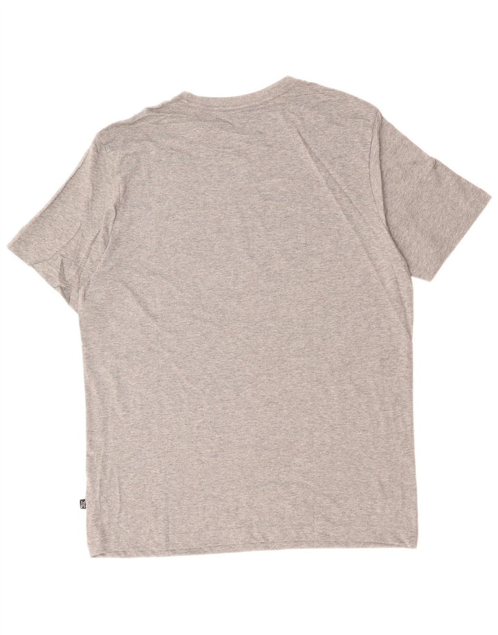 PUMA Mens Graphic T-Shirt Top Large Grey Flecked