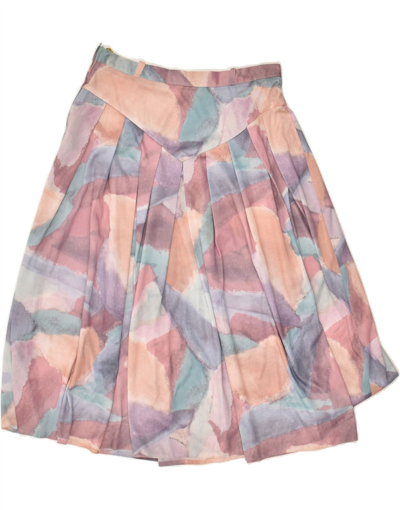 TREVIRA Womens High Waist Pleated Skirt EU 42 Large W28 Multicoloured Vintage Trevira and Second-Hand Trevira from Messina Hembry 