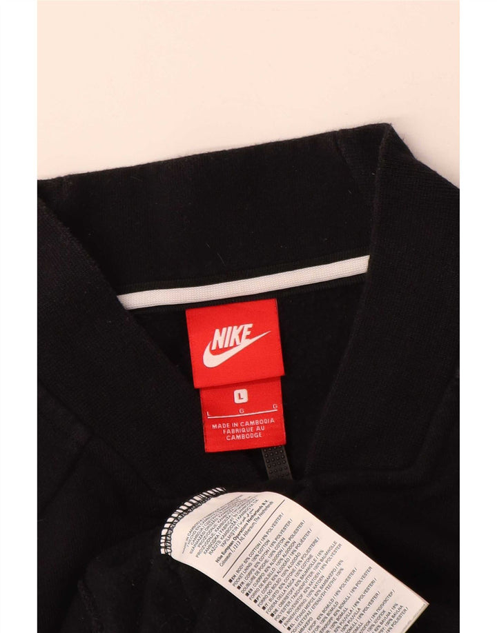 Nike Mens Tracksuit Top Jacket Large Black Cotton