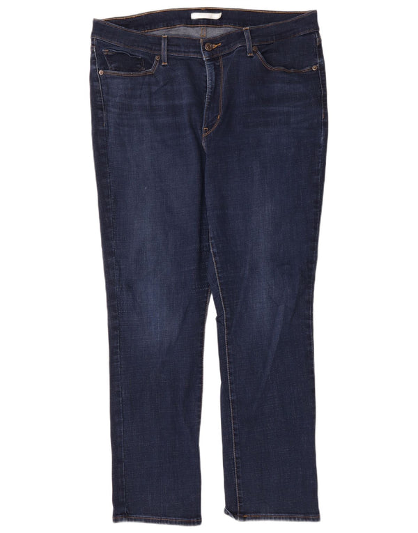 Levi's Womens High Waist Straight Jeans US 16 2XL W33 L30 Navy Blue