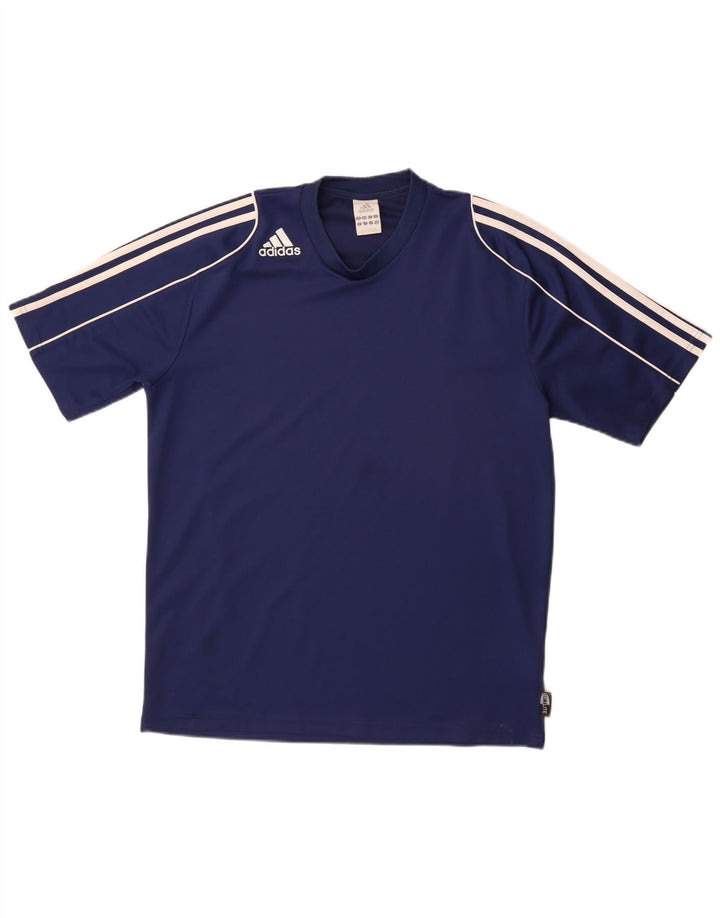 Adidas Mens Climalite T-Shirt Top Medium Navy Blue Polyester