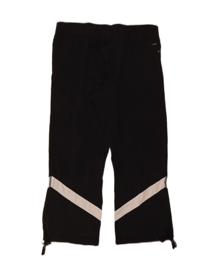 Adidas Womens Capri Leggings UK 14 Large Black Colourblock Polyester