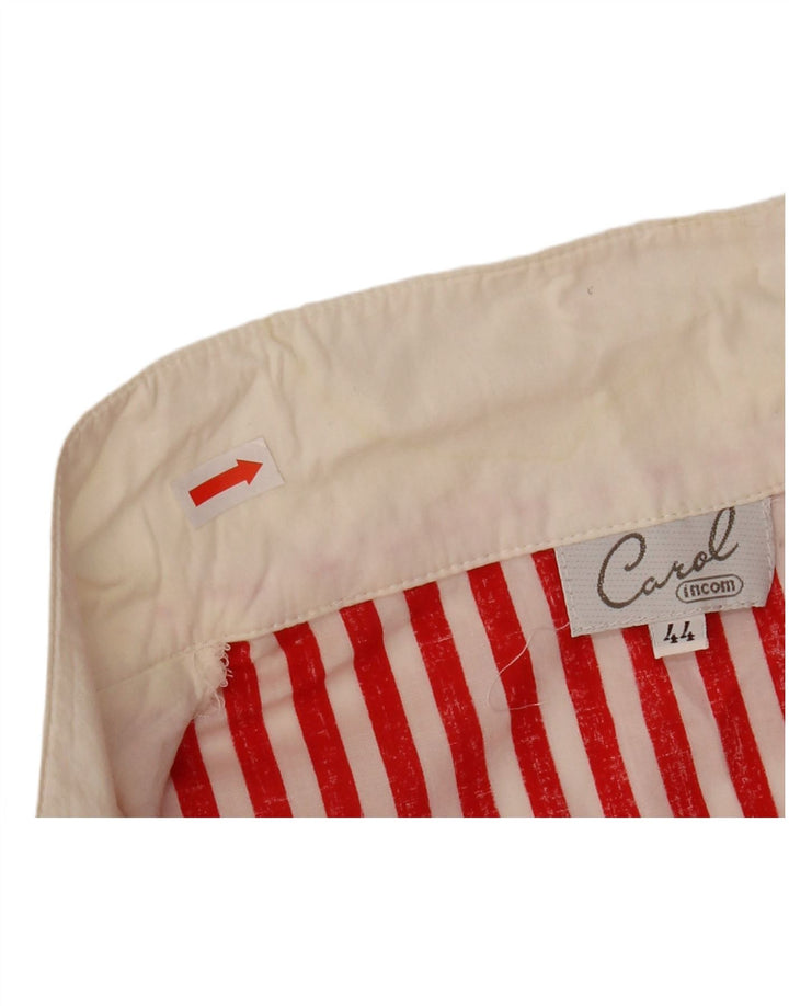 Incom Womens Sleeveless Shirt Dress IT 44 Medium Red Striped