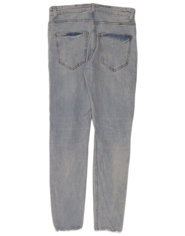 Zara Womens Distressed Skinny Jeans EU 40 Medium W31 L30 Blue Cotton