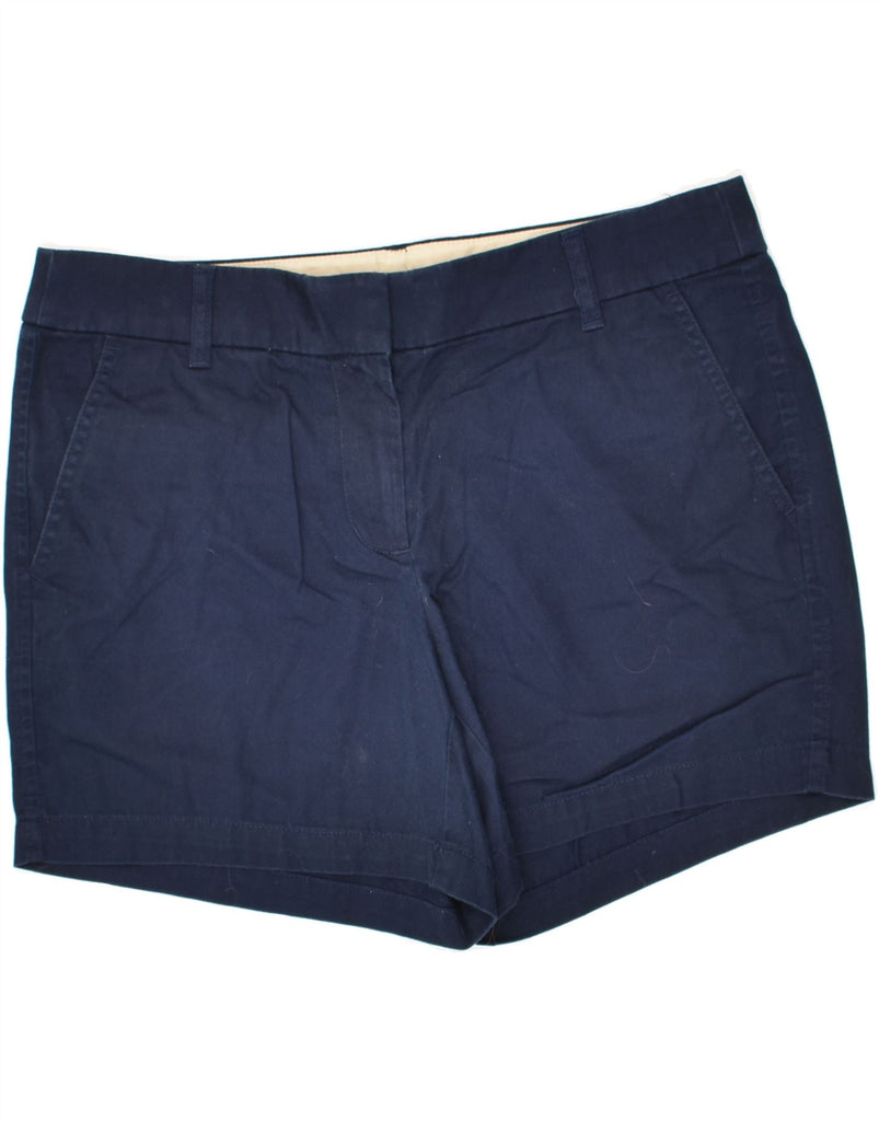 J. CREW Womens Chino Shorts US 8 Medium W31 Navy Blue Cotton | Vintage J. Crew | Thrift | Second-Hand J. Crew | Used Clothing | Messina Hembry 