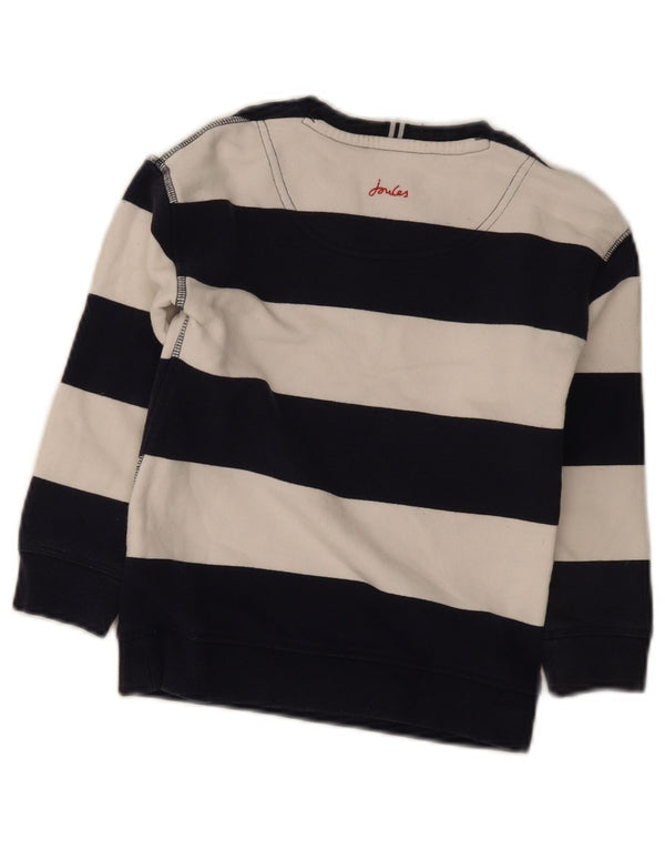 Joules Boys Sweatshirt Jumper 7-8 Years Navy Blue Striped
