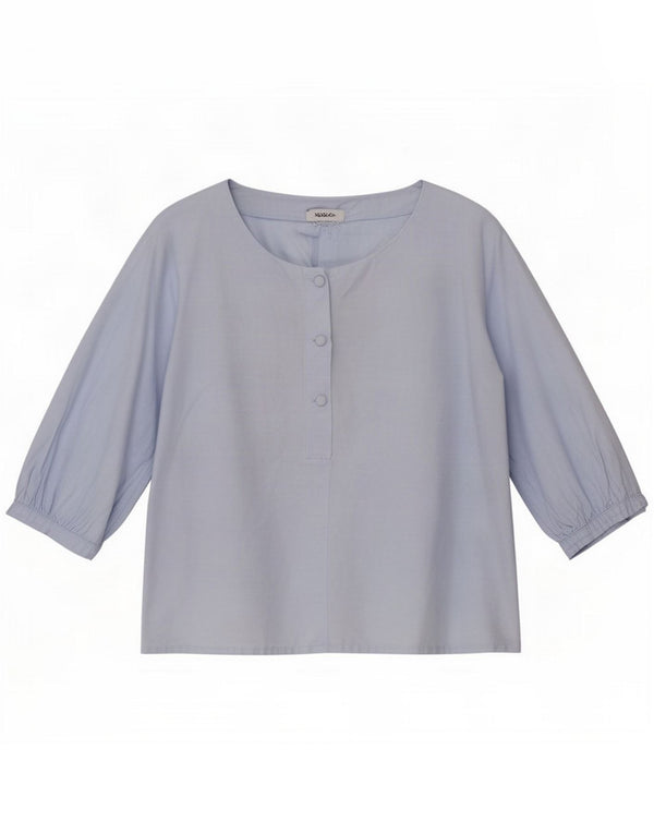 Max & Co. Womens 3/4 Sleeve Blouse Top UK 12 Medium Blue