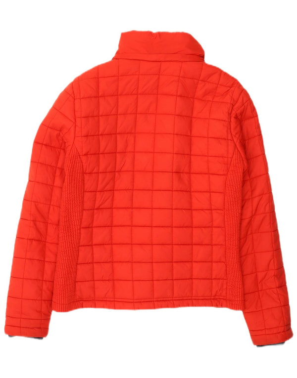 Superdry Womens Padded Jacket UK 14 Large Red Nylon