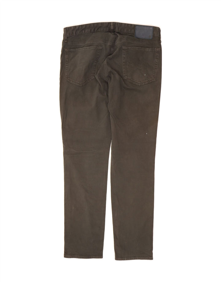 BONOBOS Mens Slim Casual Trousers W32 L30 Grey Cotton Vintage BONOBOS and Second-Hand BONOBOS from Messina Hembry 