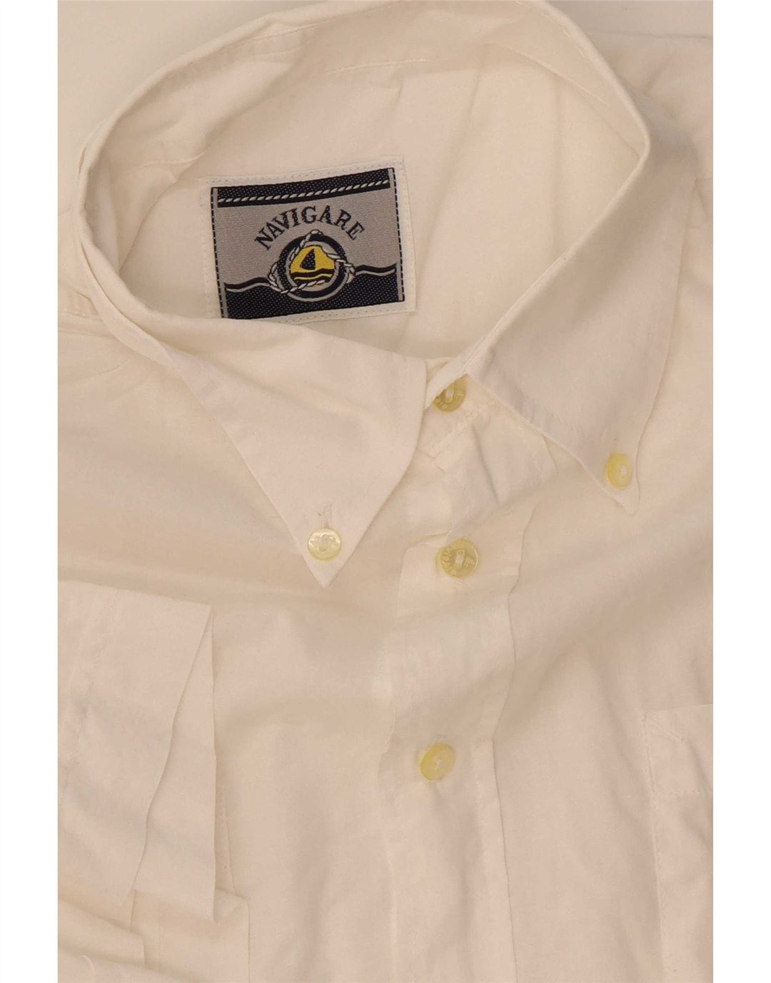 Navigare Mens Short Sleeve Shirt Large White