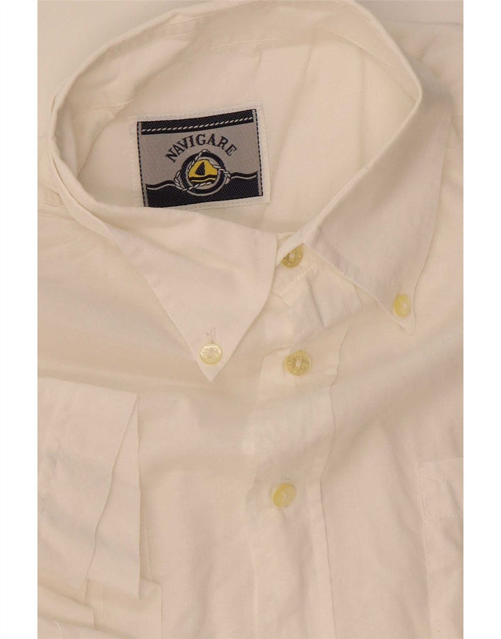 Navigare Mens Short Sleeve Shirt Large White