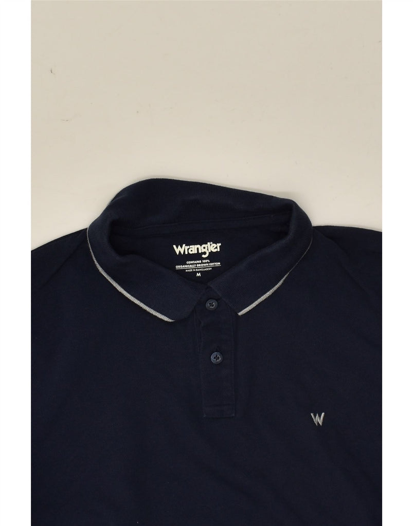 WRANGLER Mens Polo Shirt Medium Navy Blue Cotton | Vintage Wrangler | Thrift | Second-Hand Wrangler | Used Clothing | Messina Hembry 