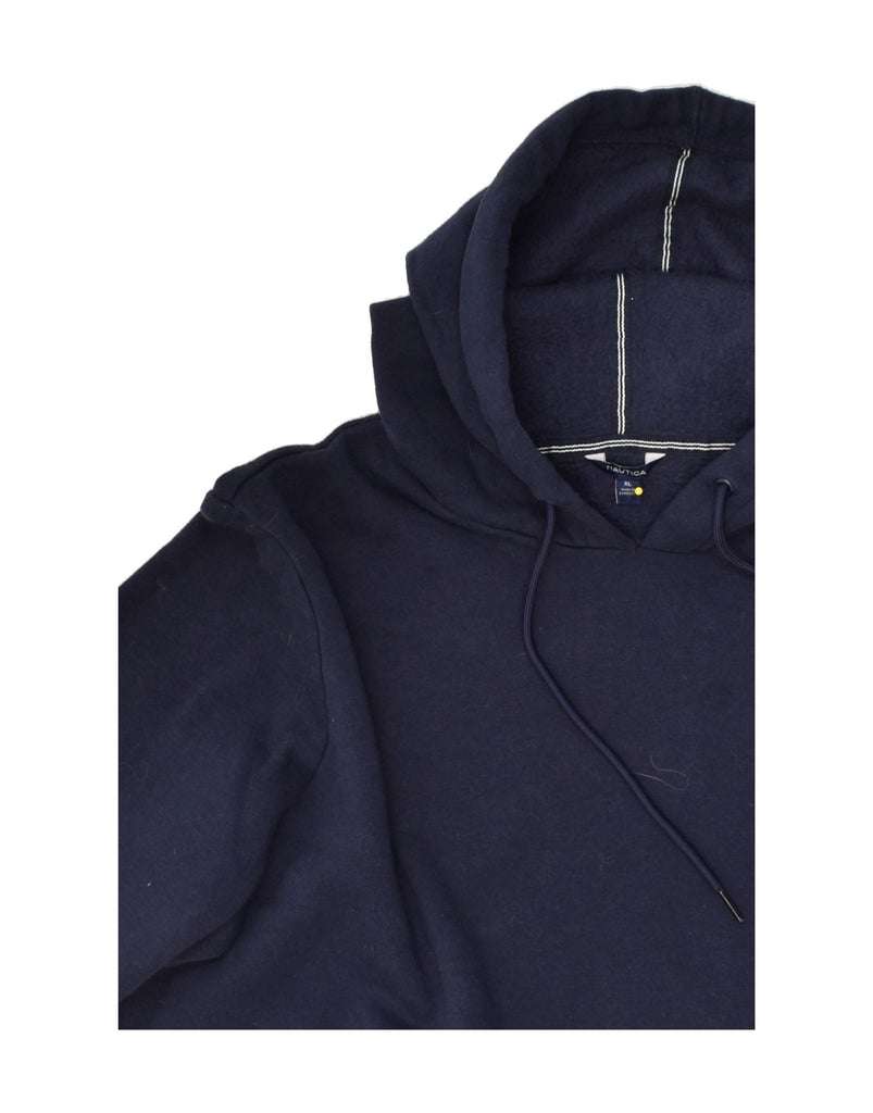 NAUTICA Mens Hoodie Jumper XL Navy Blue Cotton | Vintage Nautica | Thrift | Second-Hand Nautica | Used Clothing | Messina Hembry 