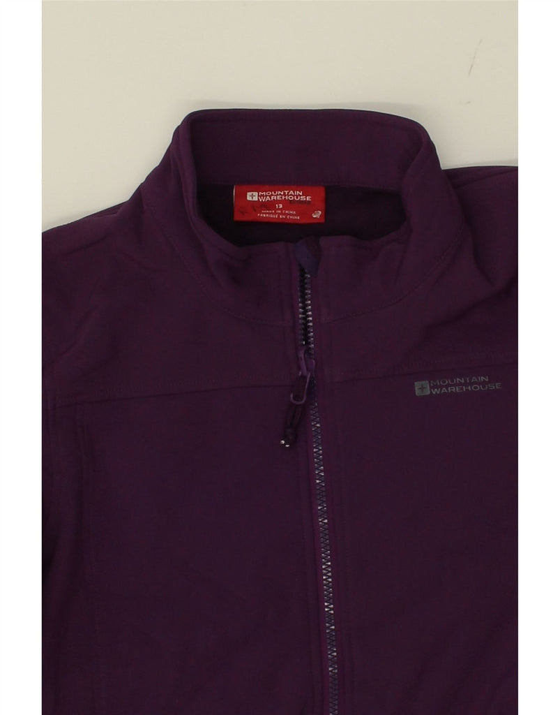 MOUNTAIN WAREHOUSE Girls Tracksuit Top Jacket 12-13 Years Purple Polyester Vintage Mountain Warehouse and Second-Hand Mountain Warehouse from Messina Hembry 