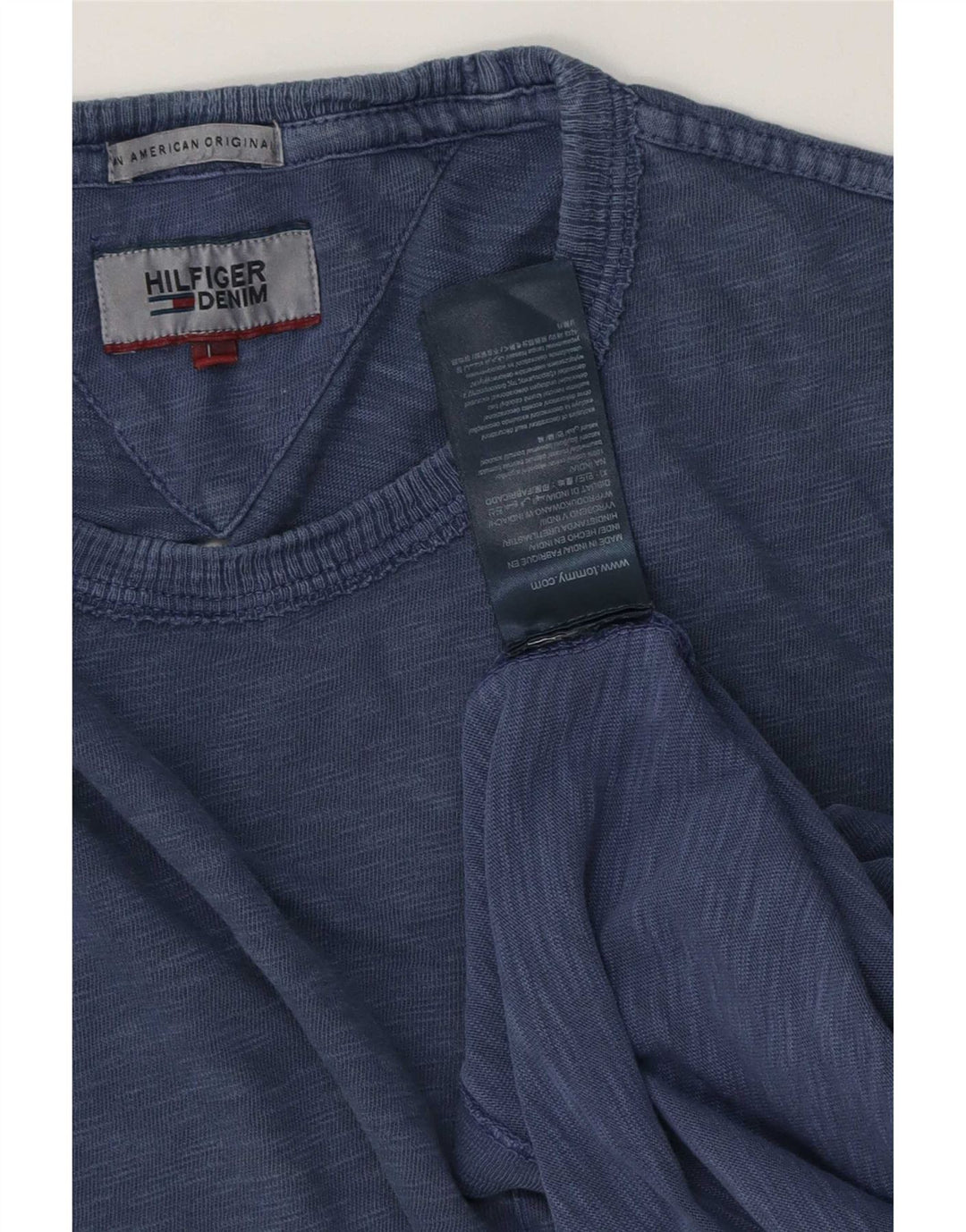 Tommy Hilfiger Mens T-Shirt Top Large Blue Cotton