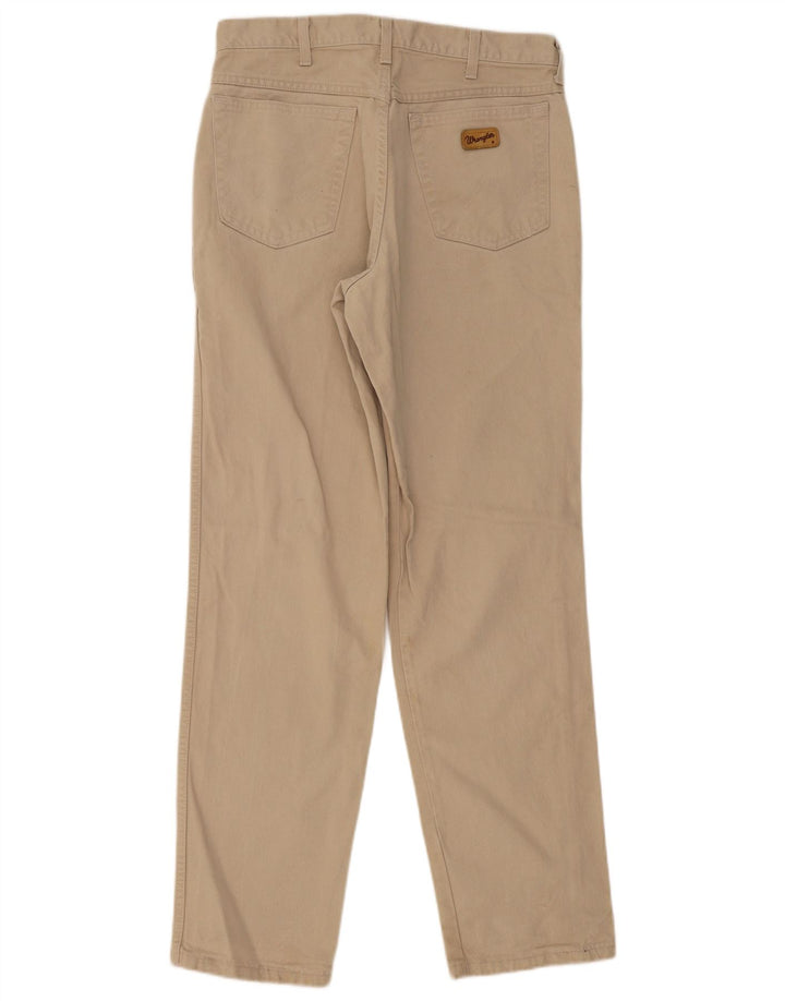 Wrangler Mens Straight Casual Trousers W32 L34 Beige