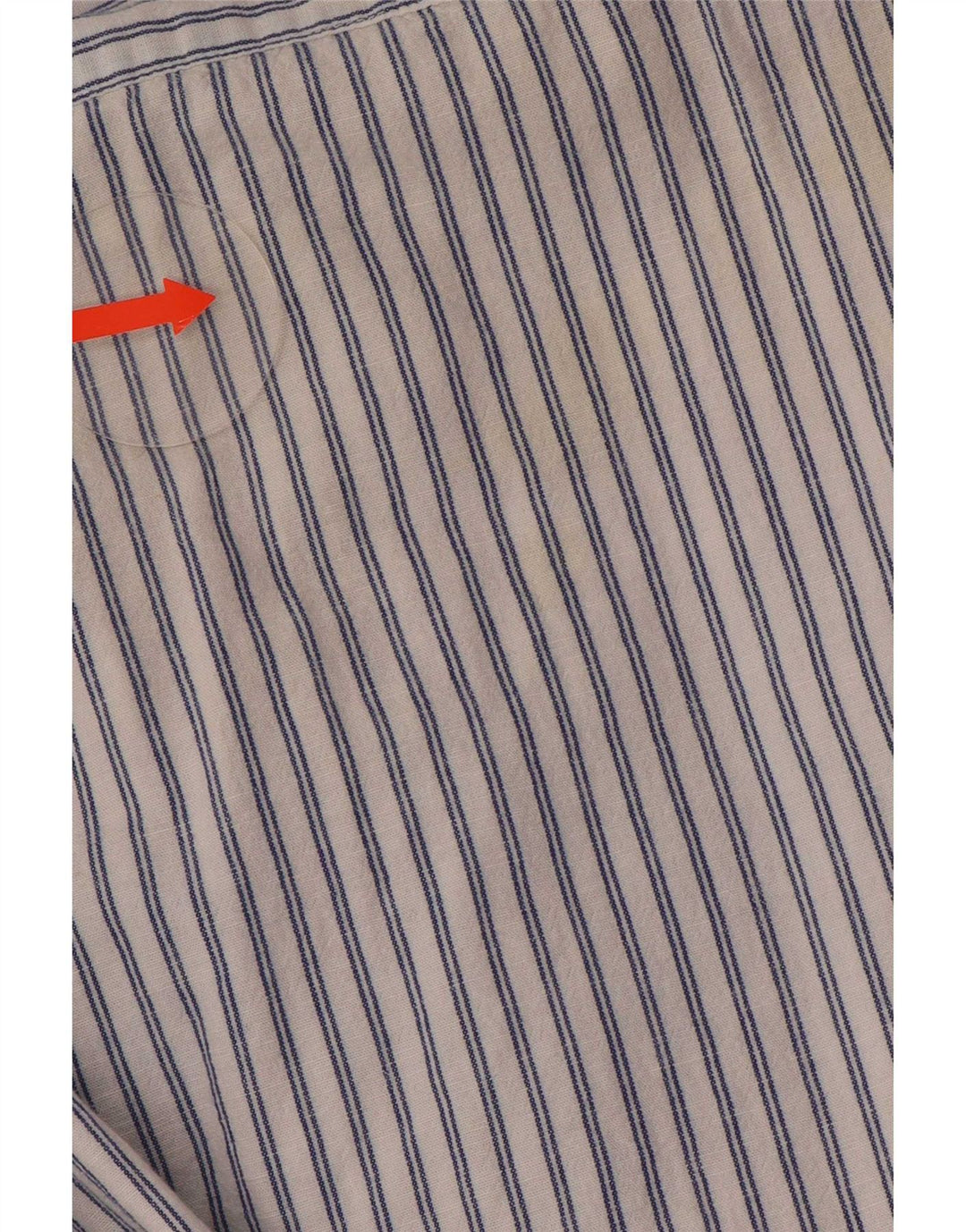 Pull & Bear Mens Shirt Small Blue Pinstripe Cotton