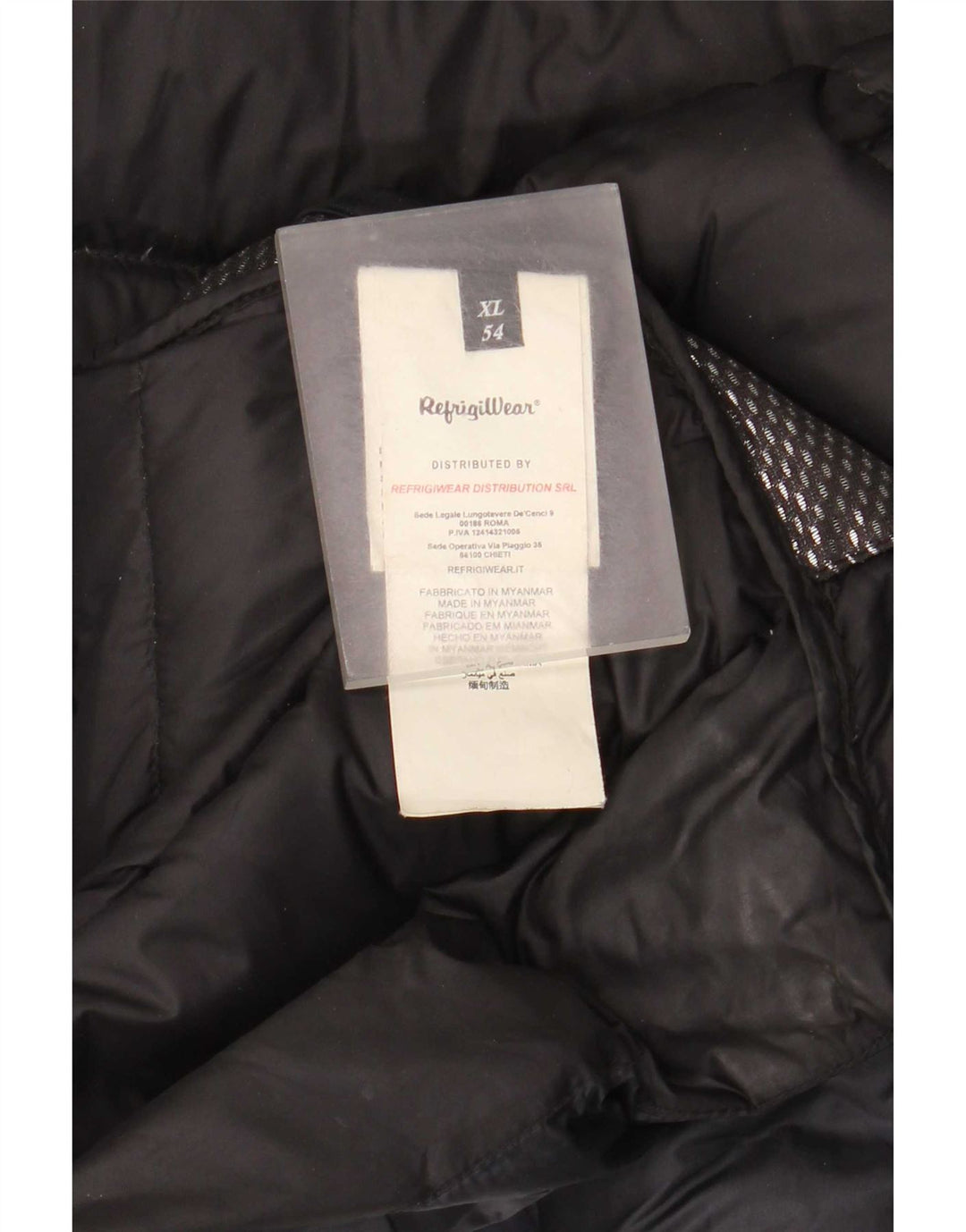Refrigiwear Mens Padded Jacket IT 54 XL Navy Blue Polyamide