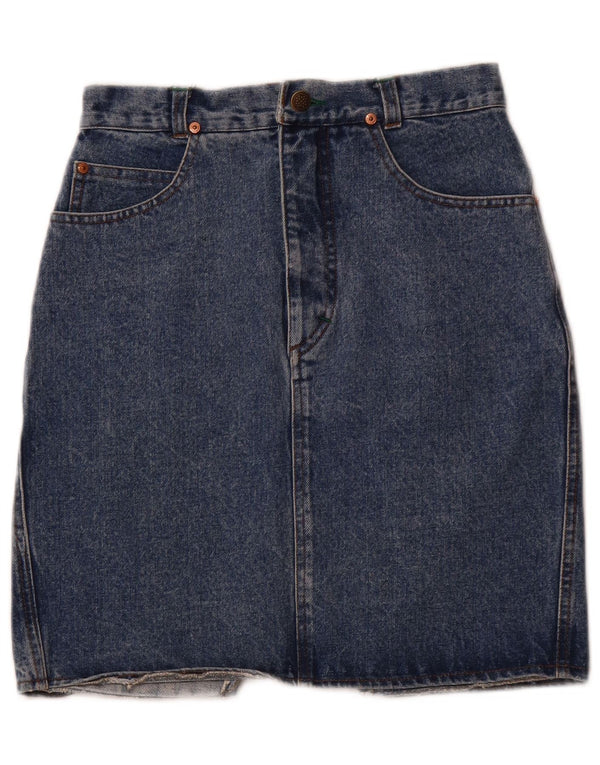 St. Georges Womens High Waist Denim Skirt IT 44 Medium W26 Blue Cotton