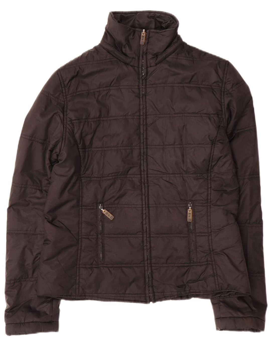 Zara Womens Padded Jacket UK 16 Large Black Nylon