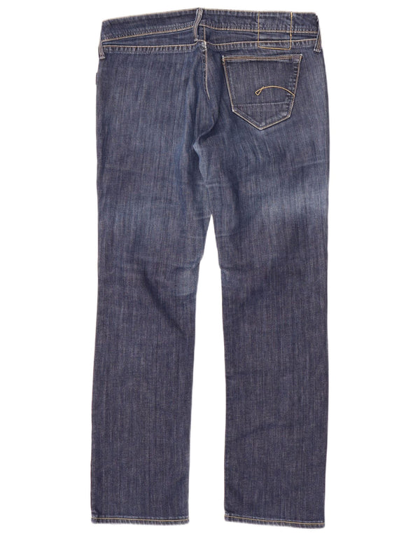 G-Star Mens Straight Jeans W32 L32 Blue Cotton