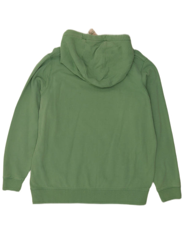 Fat Face Womens Graphic Oversized Hoodie Jumper UK 16 Large Green Cotton