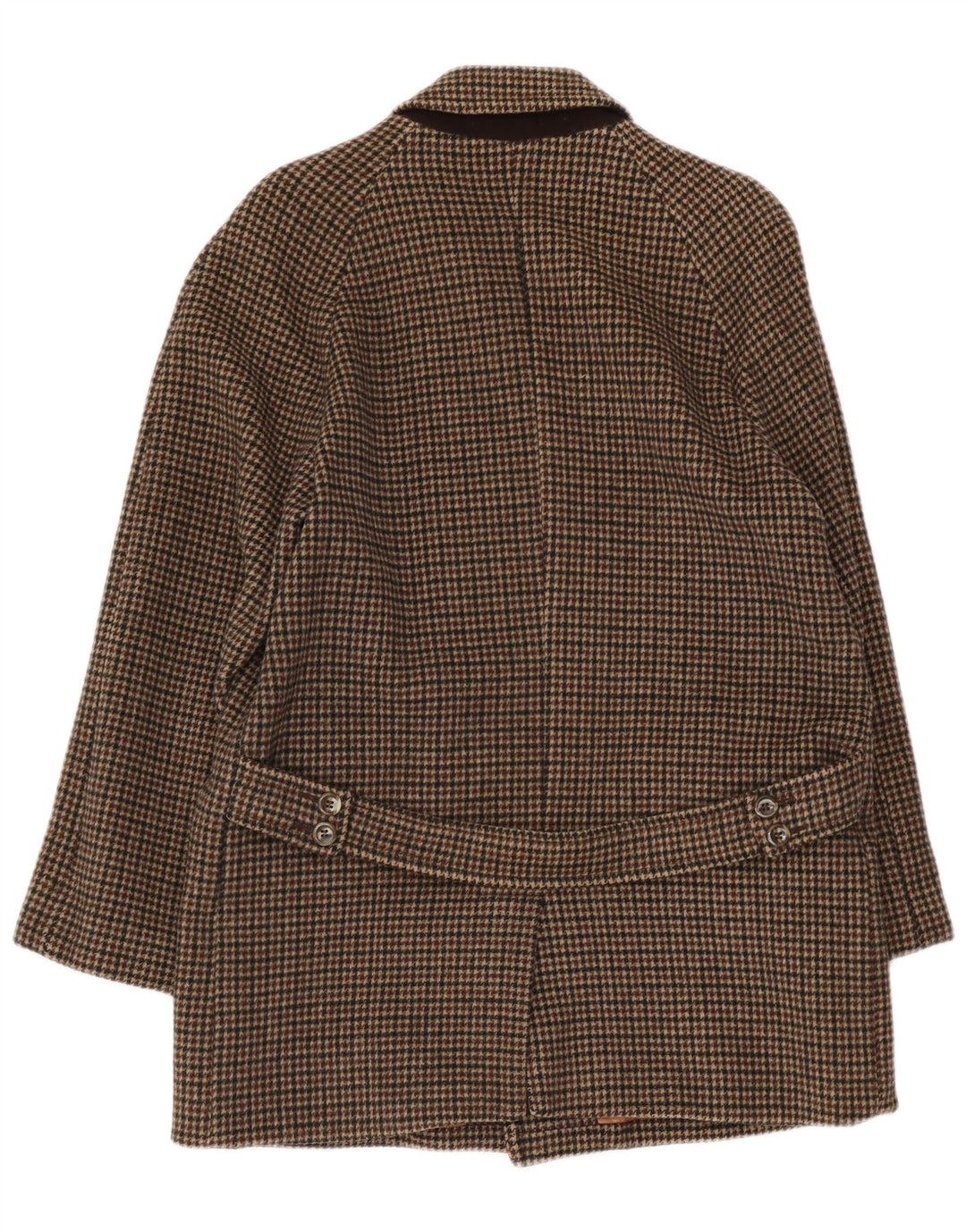 Vintage Mens Overcoat UK 36 Small Brown Houndstooth
