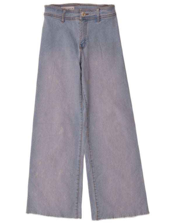 Zara Girls Wide Leg Jeans 13-14 Years W26 L29 Blue