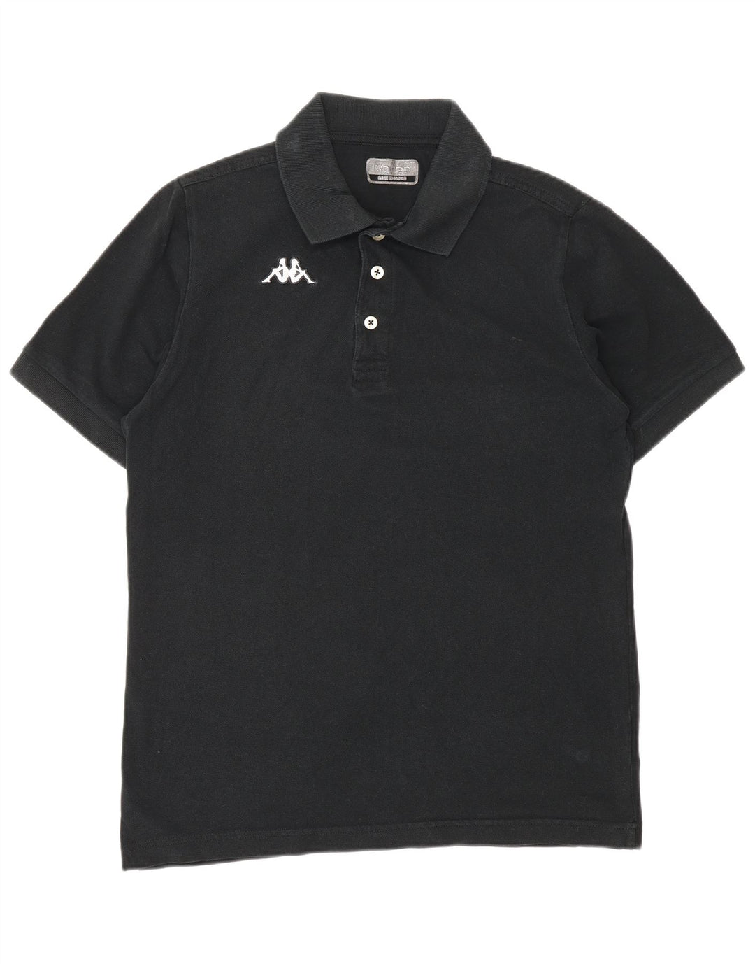 KAPPA Mens Polo Shirt Medium Black Cotton