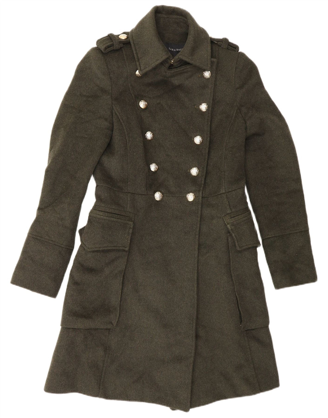Zara Womens Trench Coat UK 10 Small Khaki