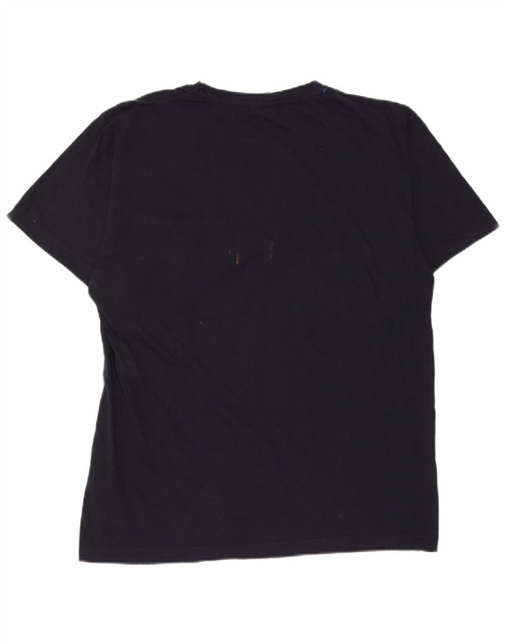 Lotto Mens Graphic T-Shirt Top Large Navy Blue Cotton