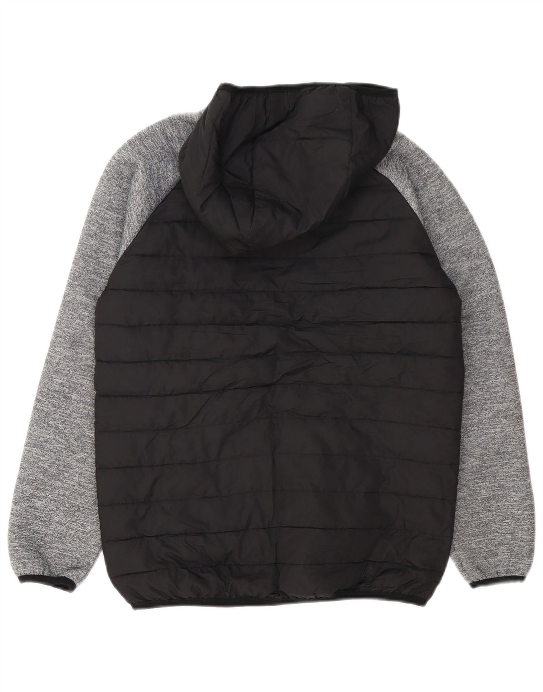 Jack & Jones Boys Hooded Padded Jacket 11-12 Years Black Colourblock