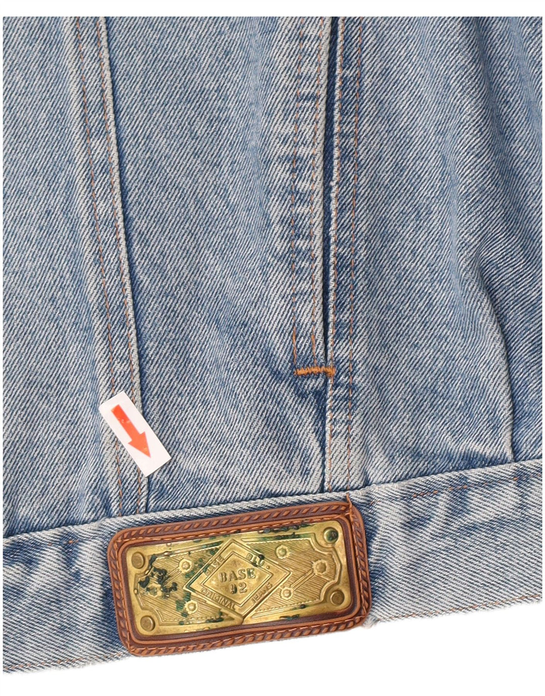 Base 92 Mens Denim Jacket UK 42 XL Blue Cotton