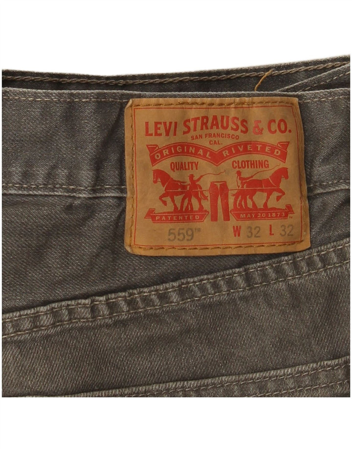 Levi's Mens 559 Relaxed Fit Straight Jeans W32 L32 Grey